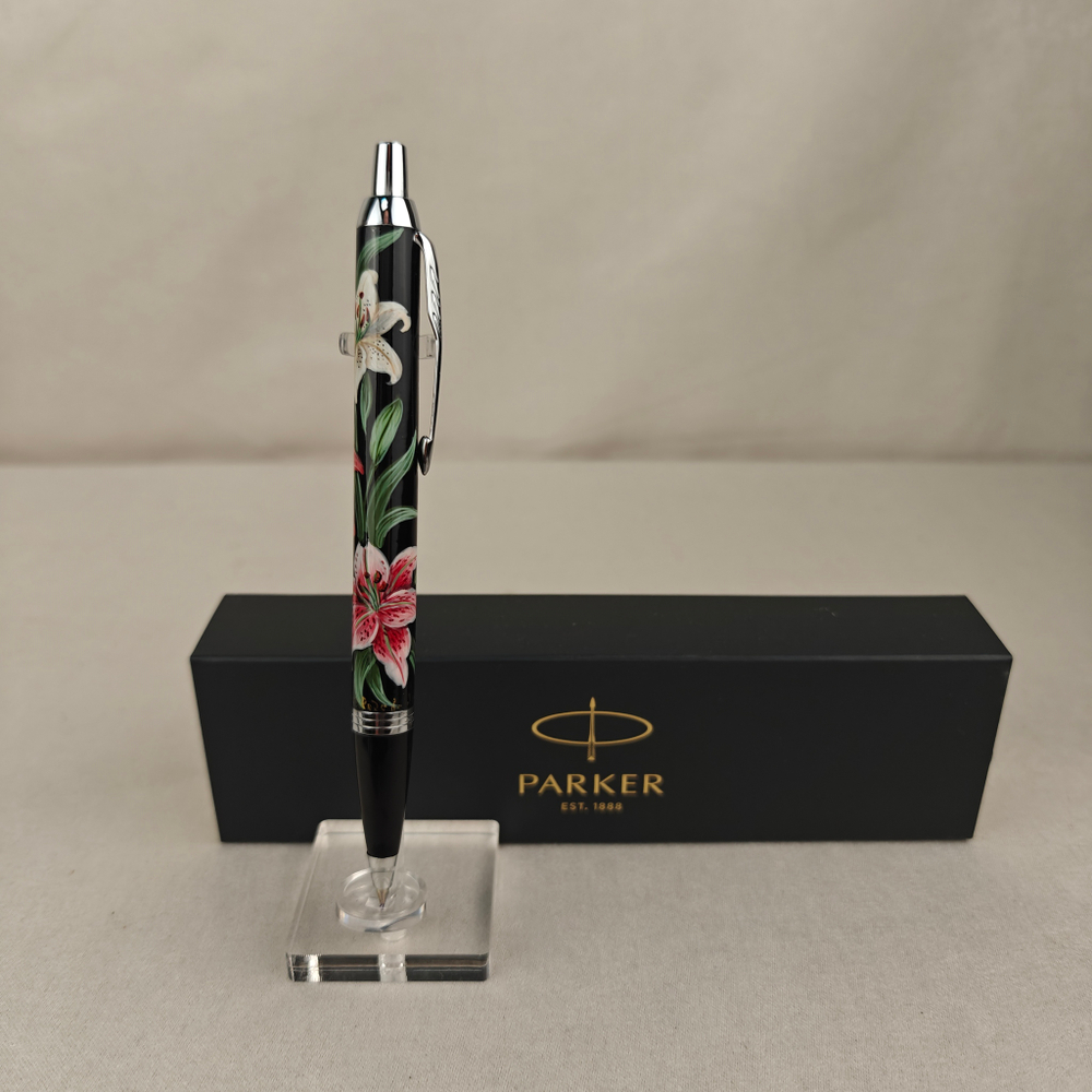 Ручка шариковая "Лилии" с ручной росписью