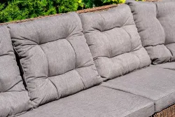 "Бергамо" плетеный центральный модуль дивана, цвет коричневый