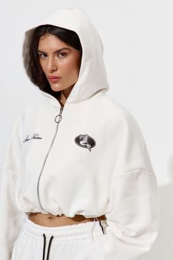 Худи укороченное "Âme Sirène" кремового цвета