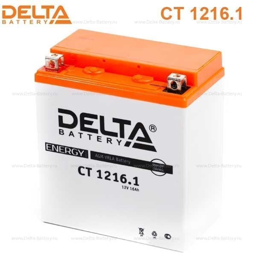Аккумулятор Delta CT 1216.1 (12V / 16Ah) [YB16B-A, YTX16-BS]