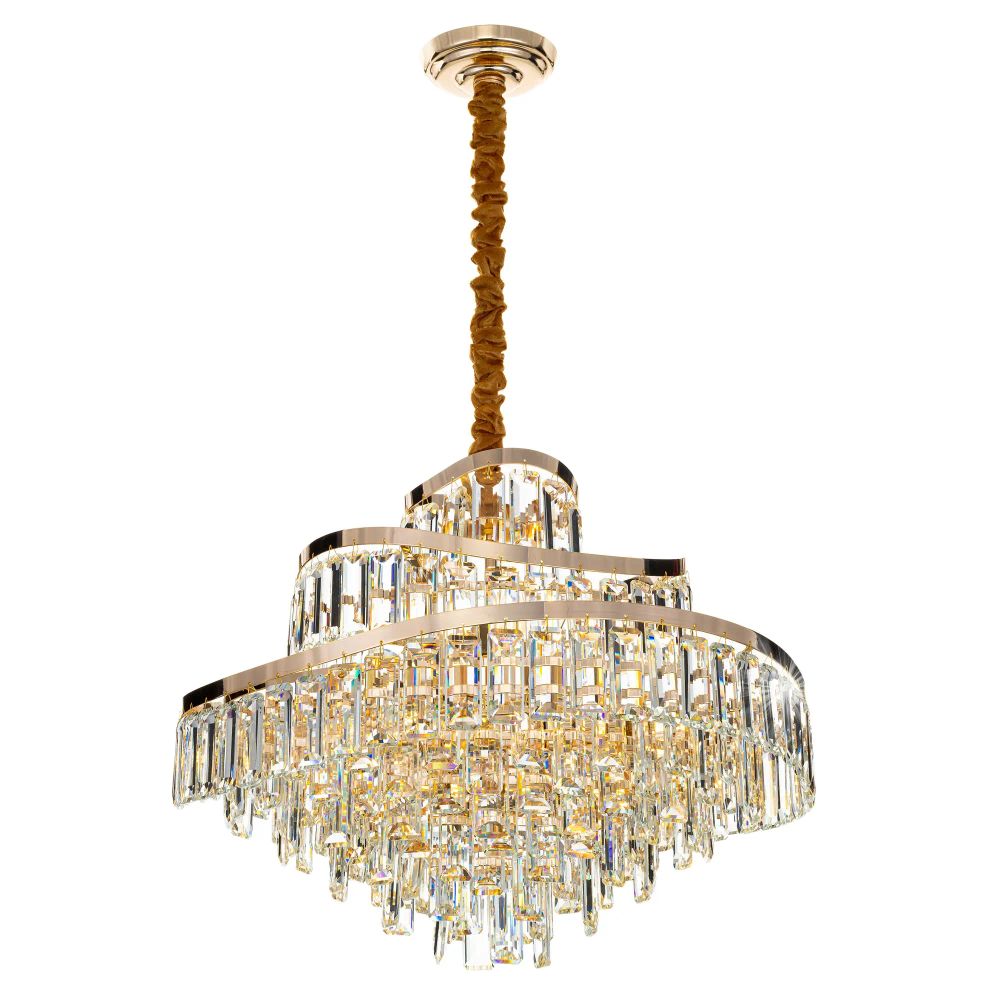 Citilux NAIAD CL315162 Люстра хрустальная подвесная Золото