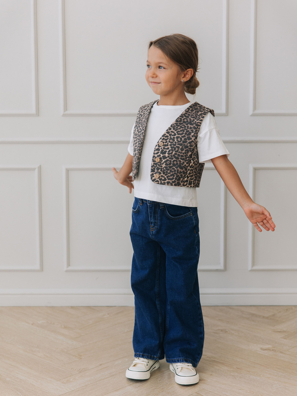 Джинсы широкие, Синий