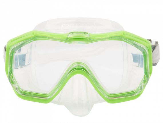 Набор детский маска+трубка в сумке Sargan Панорама-А kids прозрачный/зеленый/черный