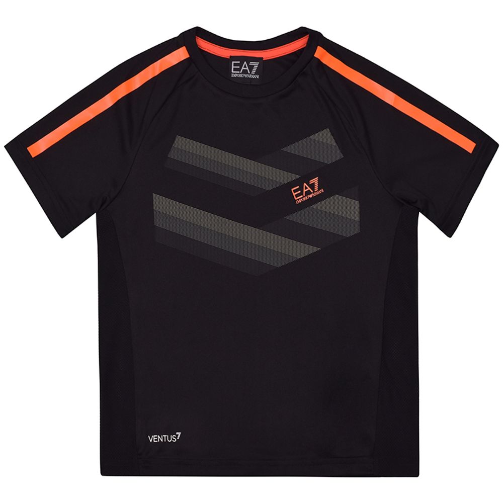 Футболка для мальчика теннисная EA7 Boys Jersey T-Shirt - black