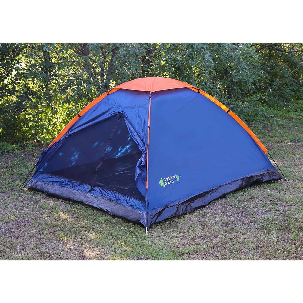 Палатка 4-мест, 240х210х130 см, 1 сл, 1 комн, мос сет, Green Days, GJH006