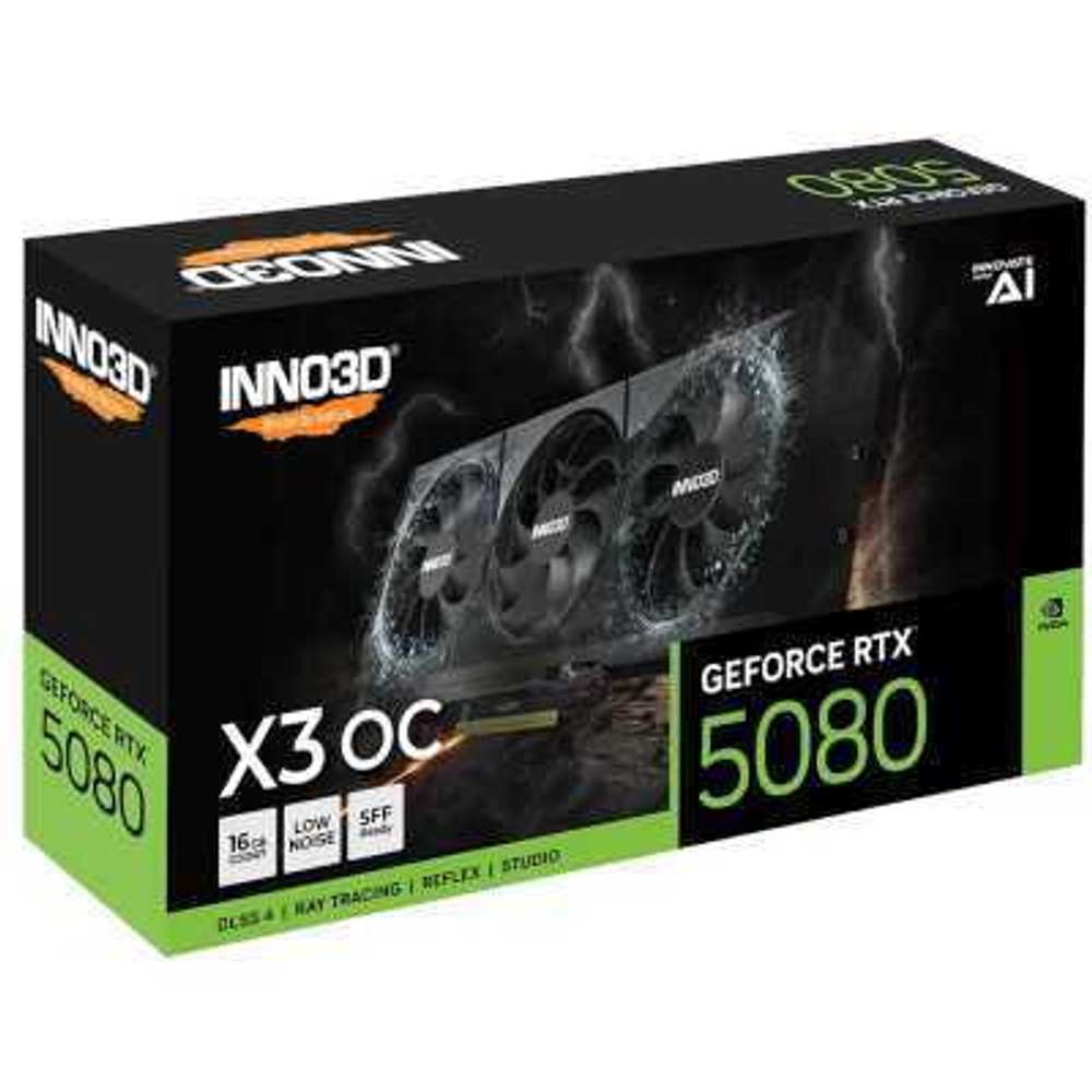Видеокарта Inno3D nVidia GeForce RTX 5080 X3 OC 16Gb N50803-16D7X-17603930