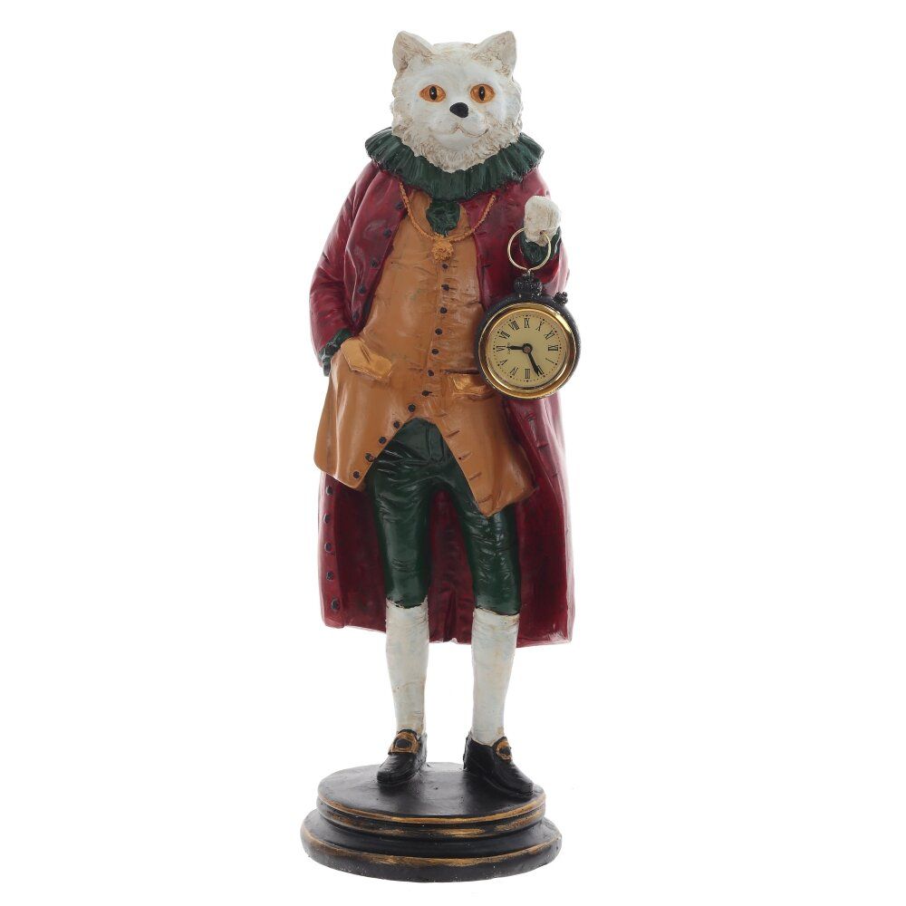 GAEM Фигурка декоративная "Кот" с часами, L14 W13 H41 см