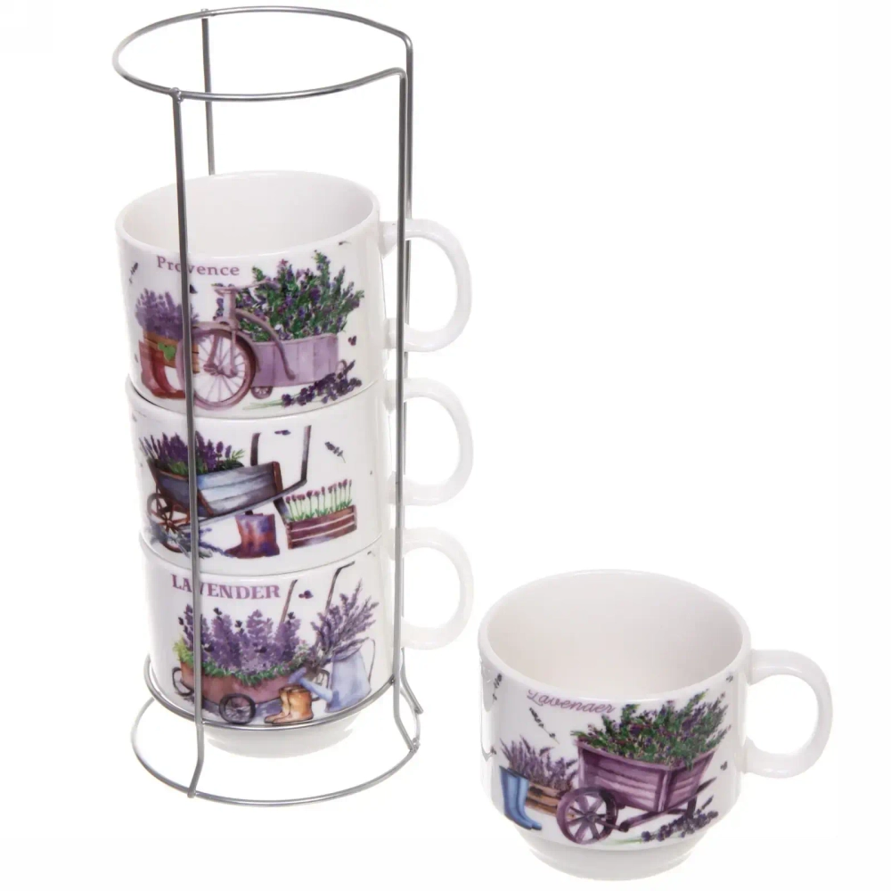 Набор кружек на стойке 200мл «Прованс»