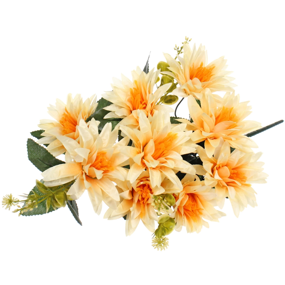 Искусственные цветы «Цветочная мелодия» Астры 50см 9 цветков желтые