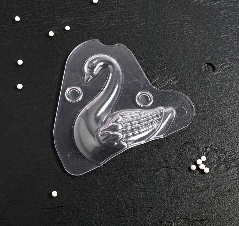 Молд кондитерский «Лебедь» 3D, 11х10 (пластик)