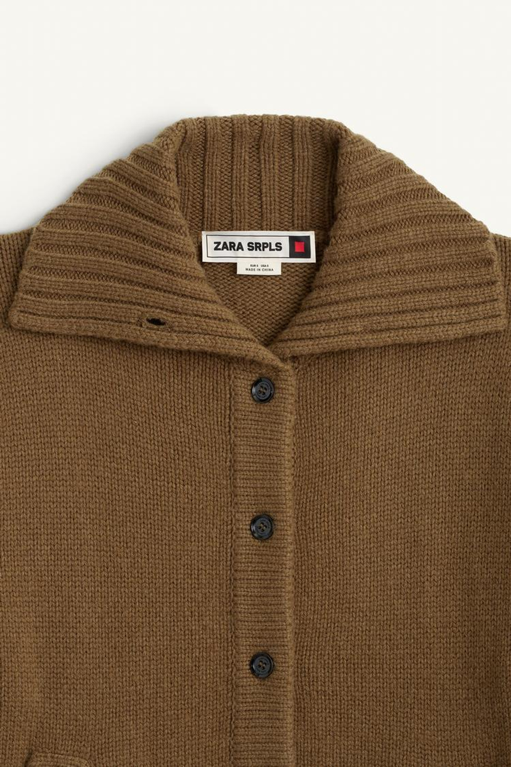 ZARA ЖИЛЕТ ИЗ СМЕСОВОЙ ШЕРСТИ, ХАКИ