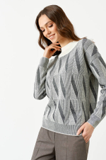 22776 Джемпер женский (черно-молочный)