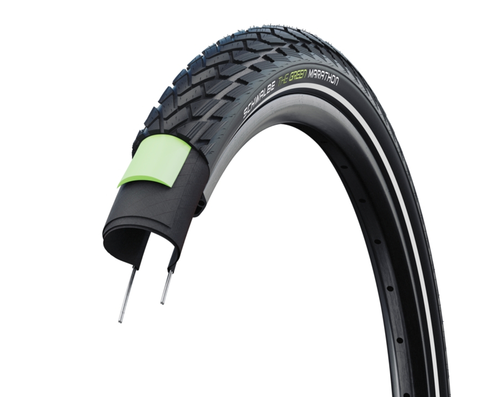 Покрышка 16x1.75 (47-305) 05-11159409 HS620 MARATHON Perf, GreenGuard, TwinSkin черная со светоотр полосой SCHWALBE