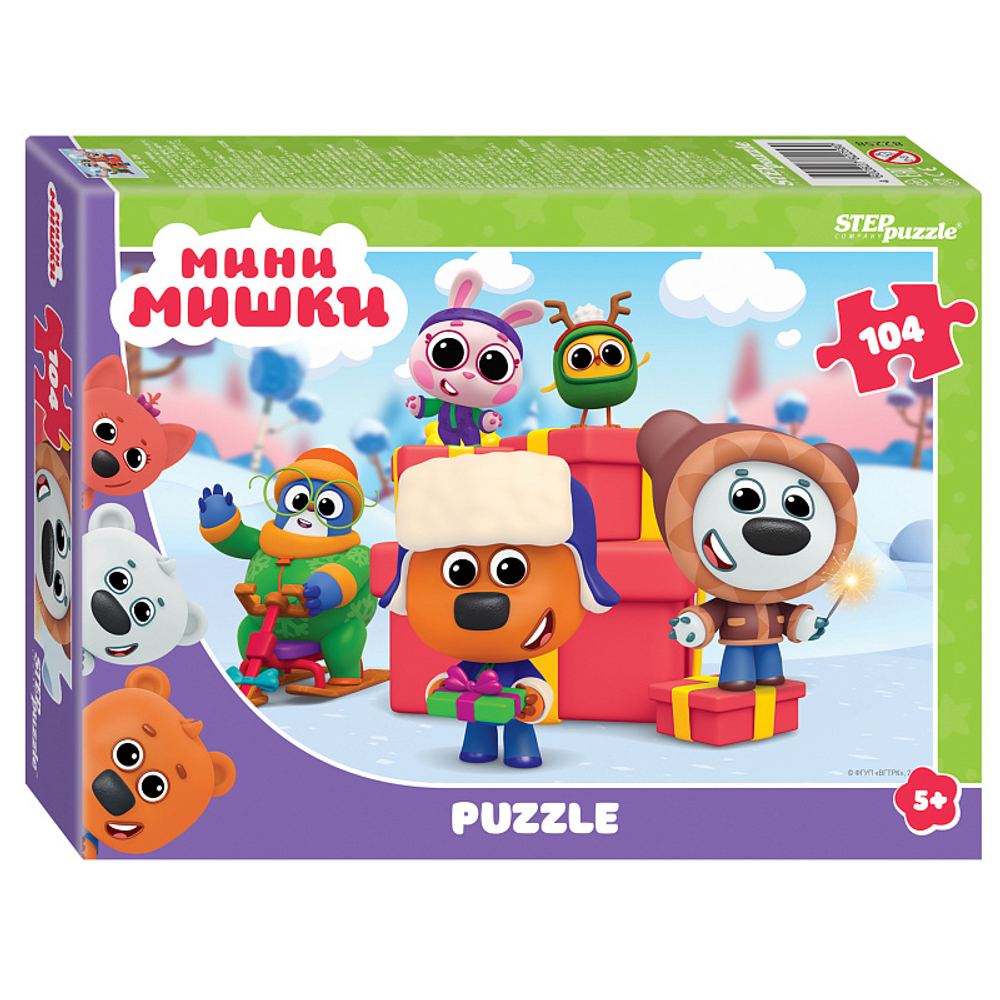 Пазлы 104 элемента 270*180мм "Мини мишки" (Медиа)