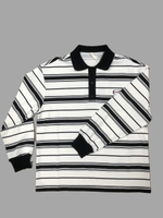 Молодёжное поло в полоску с длинным рукавом