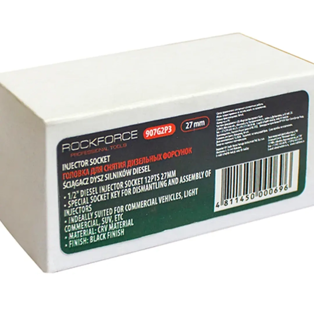Головка для снятия дизельных форсунок 27мм 1/2''12гр. RockForce##Rock FORCE RF-907G2P3