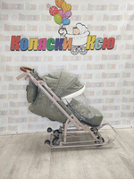 Санки-коляски "Ника детям 7-8K" оливковый