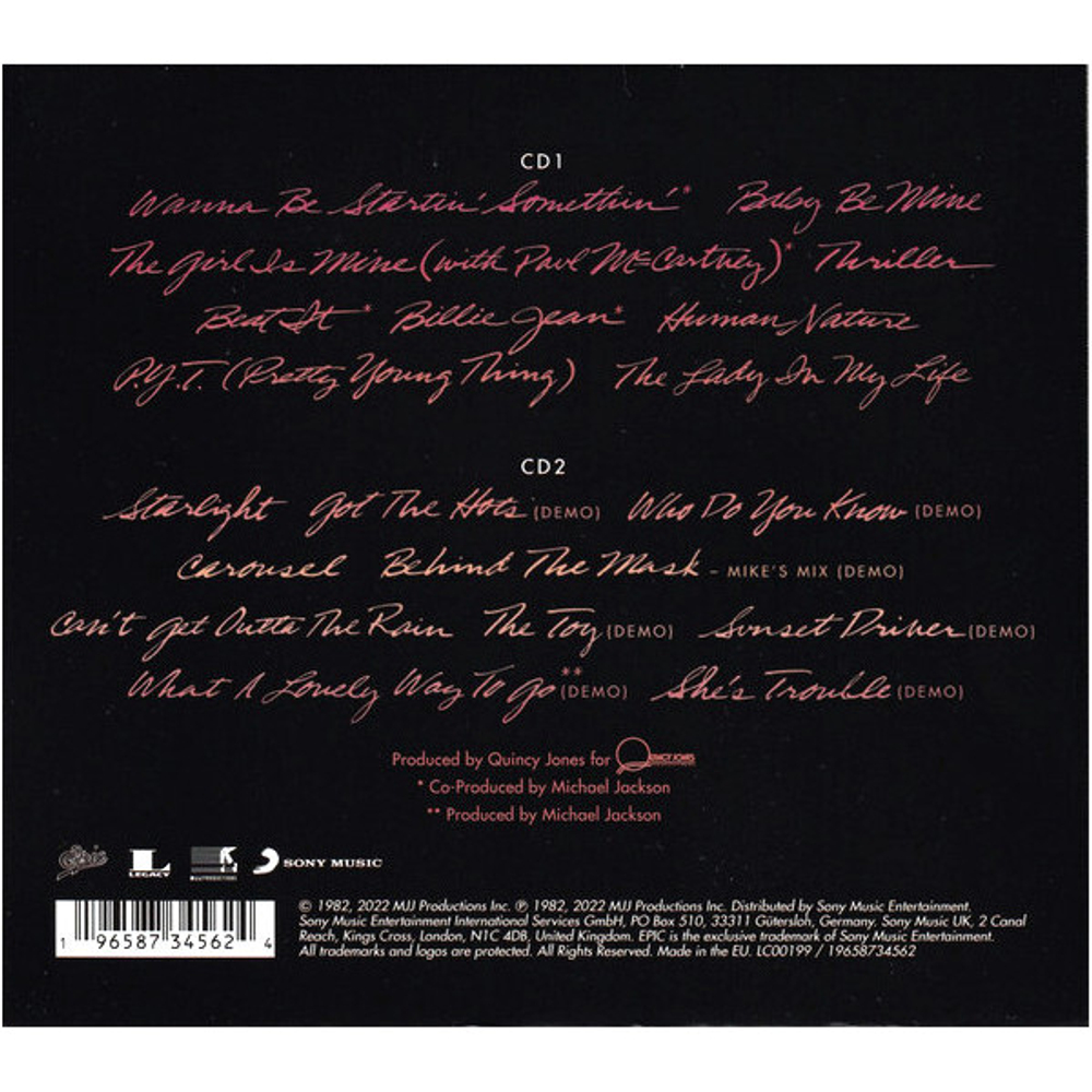 Michael Jackson / Thriller 40 (40th Anniversary Edition)(2CD)