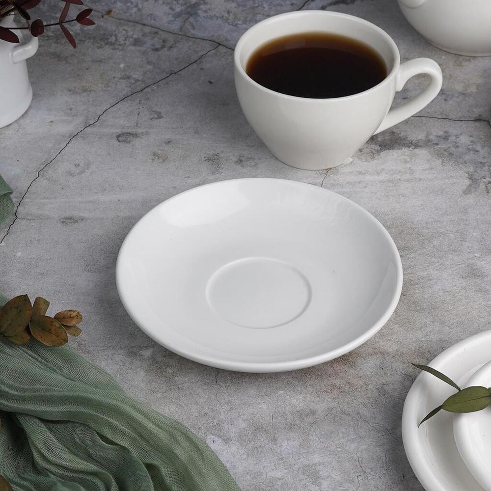 Чайная пара 200 мл белая d 8,6 см h6,2 см фарфор P.L. Proff Cuisine [4]