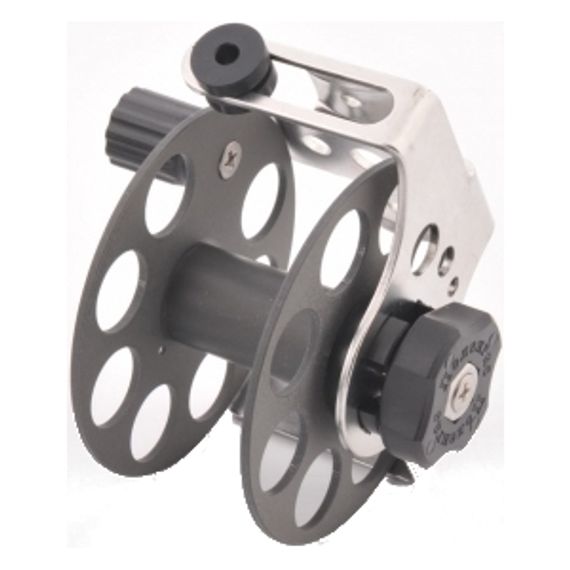 Катушка Pelengas алюминиевая с нержавеющим кронштейном 75 мм универсальная