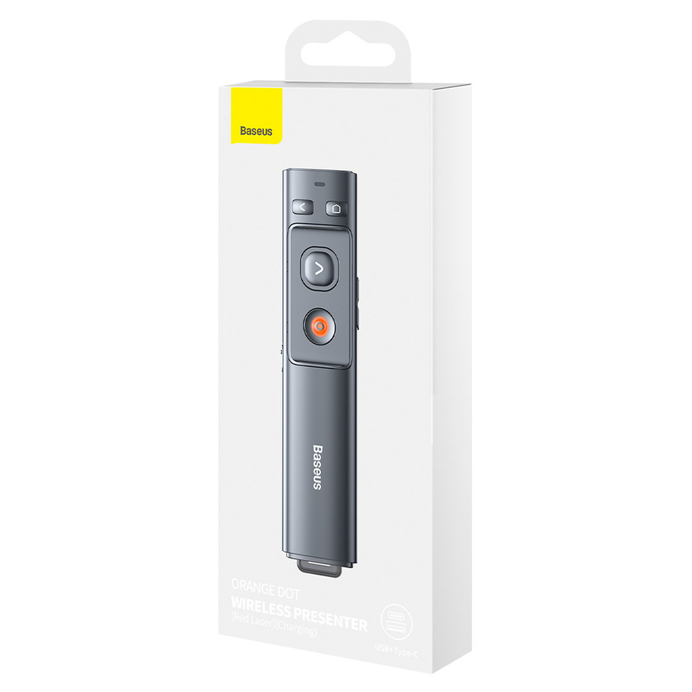 Беспроводной презентер с лазерной указкой Baseus Orange Dot Wireless Presenter (Red Laser, Charging)