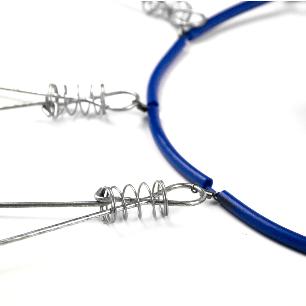 Кукан металлический (трос) с поплавком Три Кита, 5-ти карабиновый