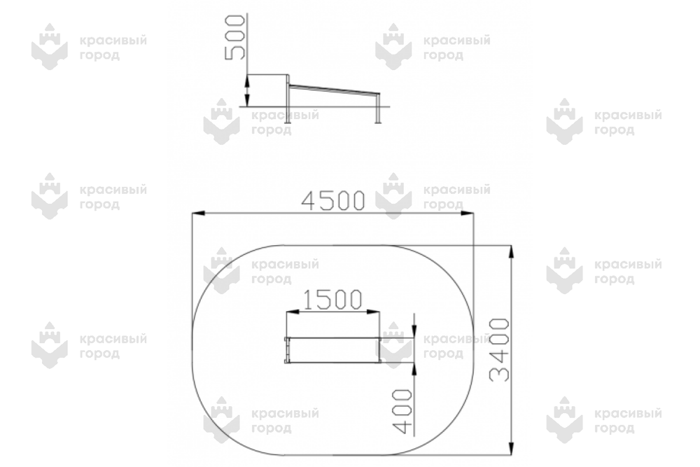Скамья гимнастическая наклонная для пресса