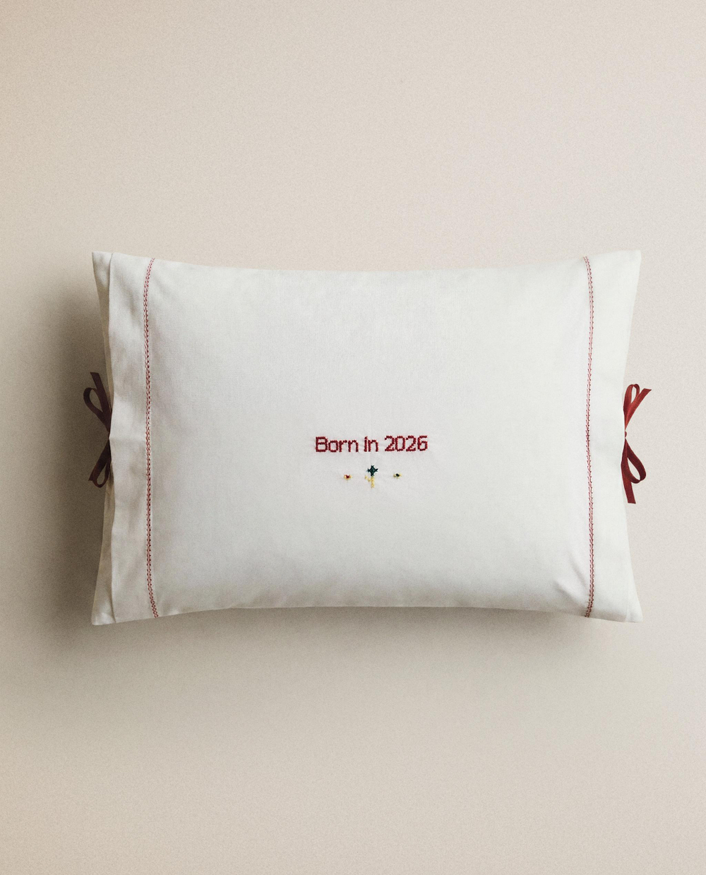 Zara Home наволочка декоративная из хлопка, молочный, 30x40 см · 9604/008