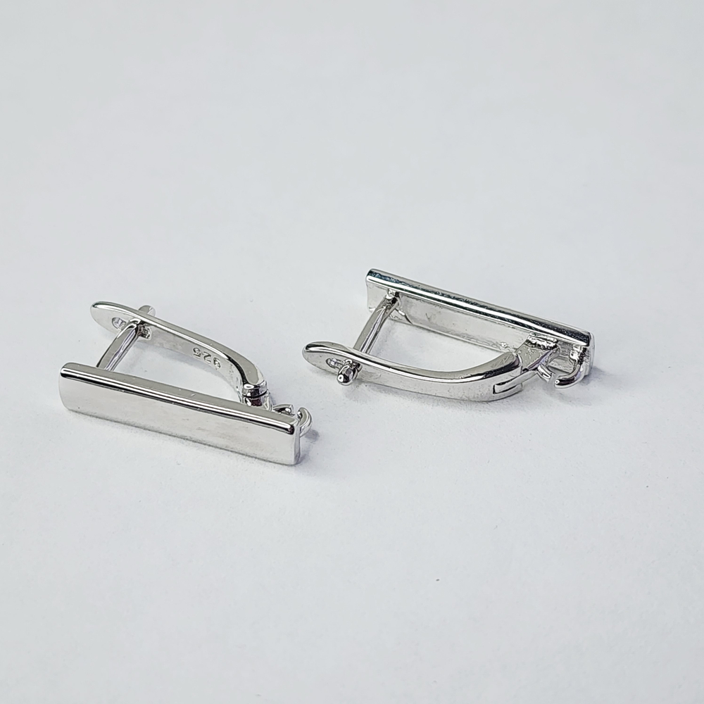 Ювелирные швензы, английский замок, родий, люкс фурнитура