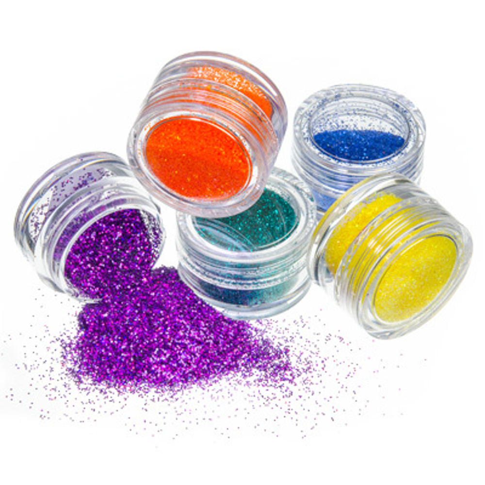 Блестки для дизайна ногтей в баночке
