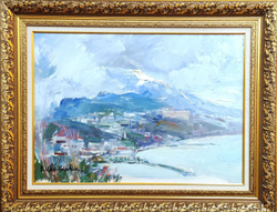 Картина Цветковой В.П. "Ялта зимой" холст/масло 50х70