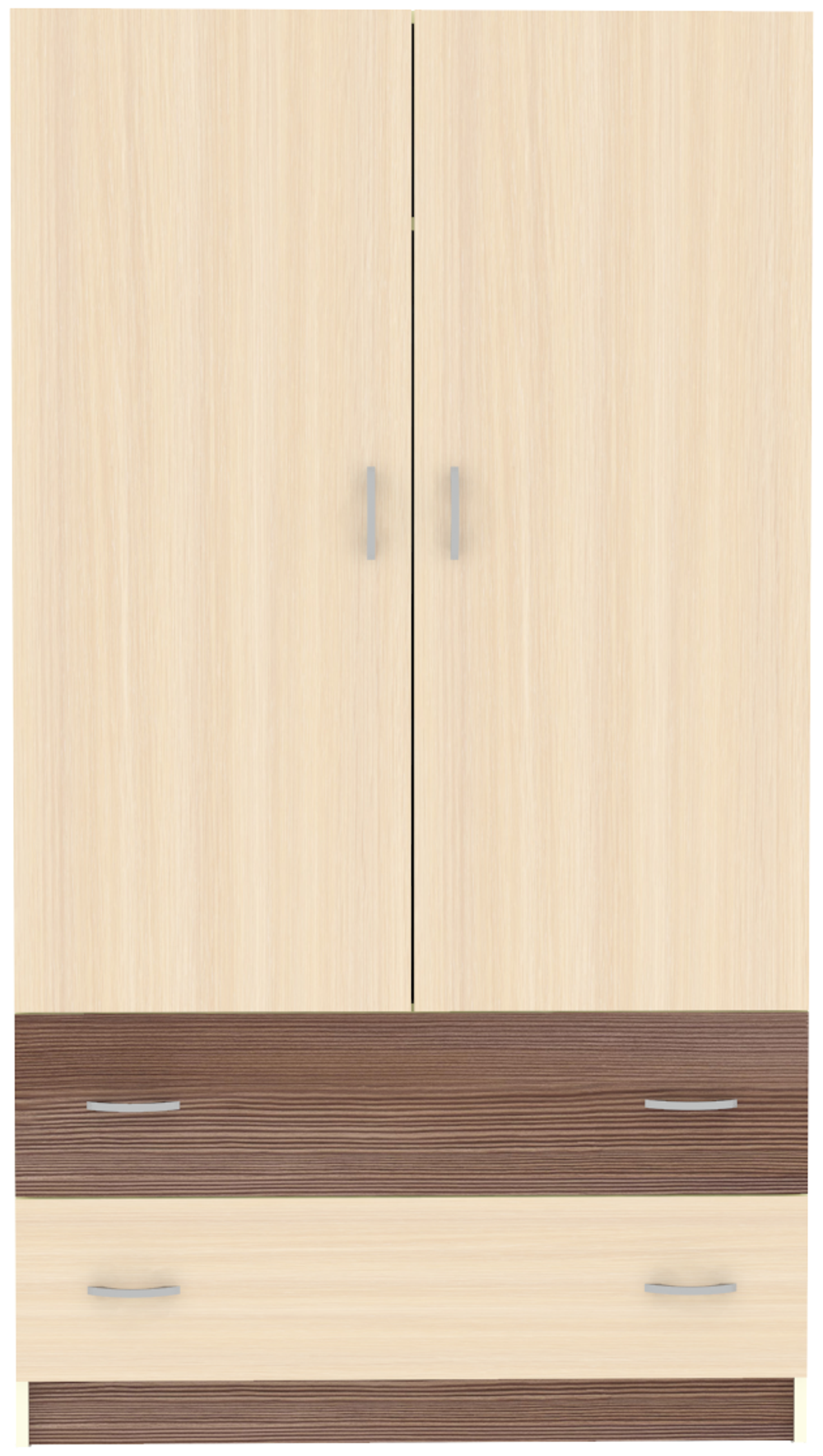 Шкаф 2-х створчатый КарИВи Кадет Бодего Темный  Дуб Молочный