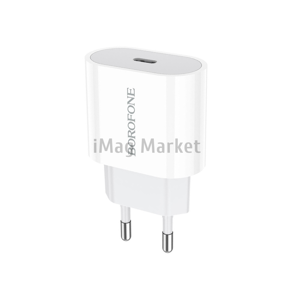 Сетевое зарядное устройство Borofone BA61A, 1 USB-C, 10.5W, 2.1A, белый