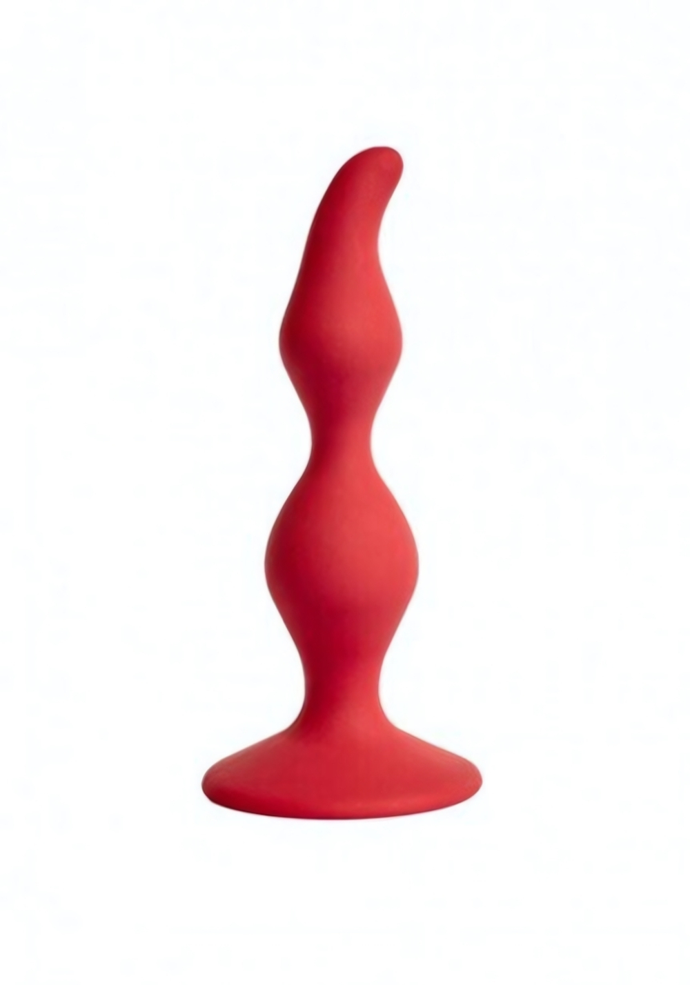 Волнообразная анальная пробка на присоске VESTA (Цвет: темно-красный)