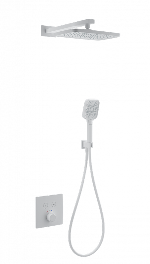 Душевая система с термостатом встраиваемая WONZON & WOGHAND, Белый матовый (WW-D2017-B-MW)