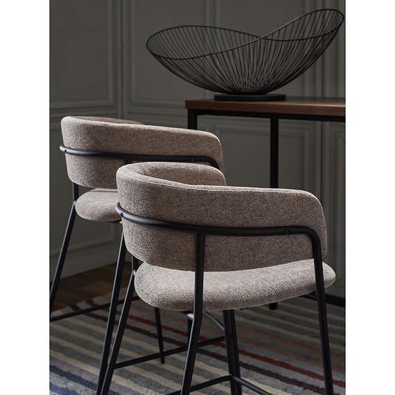 Стул полубарный helning, мягкий шенилл, капучино