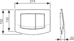 Панель смыва унитаза TECEambia для двойной системы смыва, цвет хром матовый
