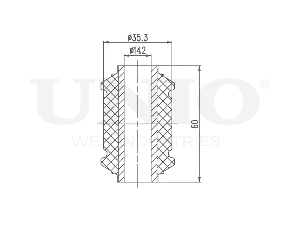 Сайлентблок передний переднего нижнего рычага UNIO RMP-20010
