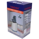 Набор ножей «SHEF» 7предметов (5ножей+ножницы+подставка),бежевый