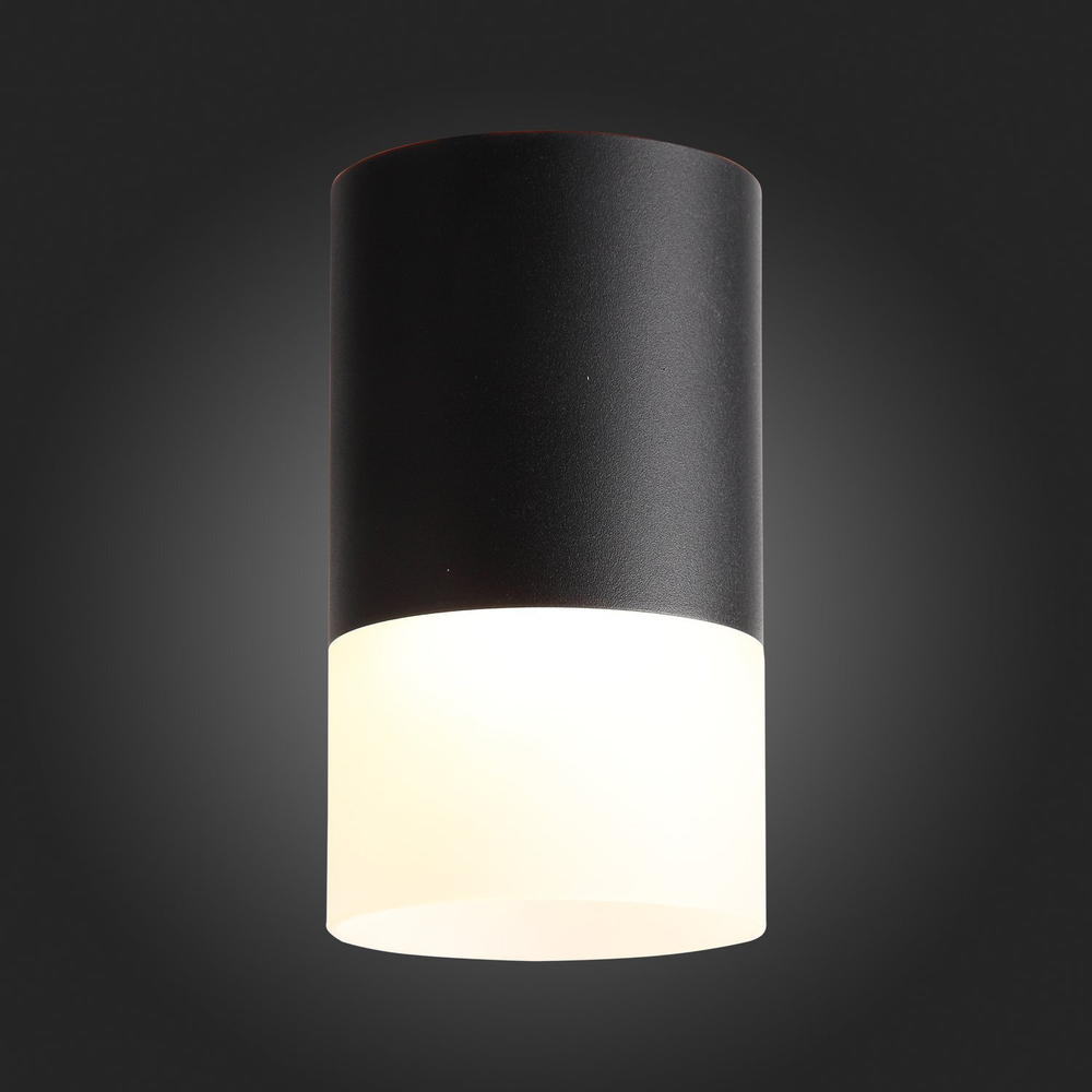 ST100.402.05 Светильник потолочный Черный LED 1*5W 3000K 390Lm Ra&gt;80 120° D64xH110 170-240VV Накладные светильники