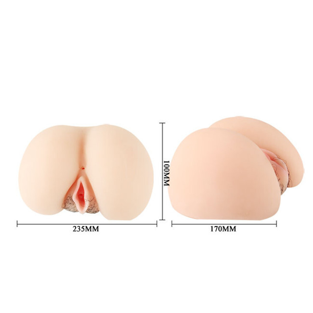 Мастурбатор попа и вагина с голосовым сопровождением и вибрацией (Цвет: телесный)