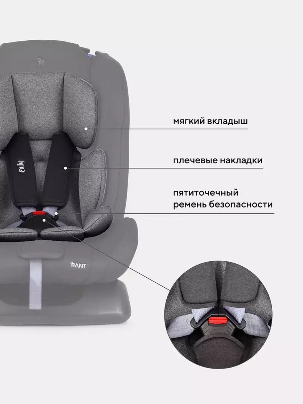 Автокресло RANT basic ZY19 "Rally" группа 0+-1-2 (0-25 кг)