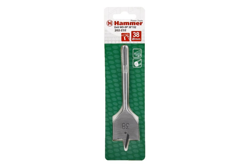 Сверло Hammer 202-232 DR WD SP 38мм*152мм