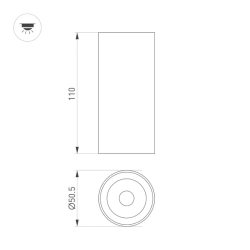 Светильник SP-GABI-SURFACE-R50-9W Day4000 (BK, 36 deg, 230V) (Arlight, IP40 Металл, 5 лет) 050717