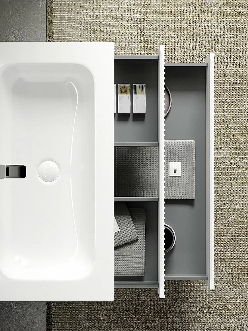 Тумба с раковиной Sancos SNOB R SNR100W 100 Bianco