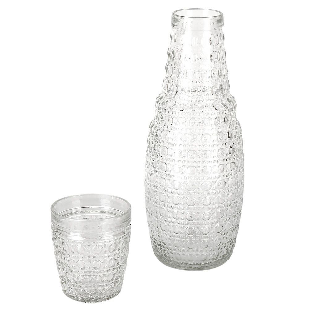 Графин со стаканом, набор 2пр. 1100мл/250мл (стекло) (индивидуальная упаковка)