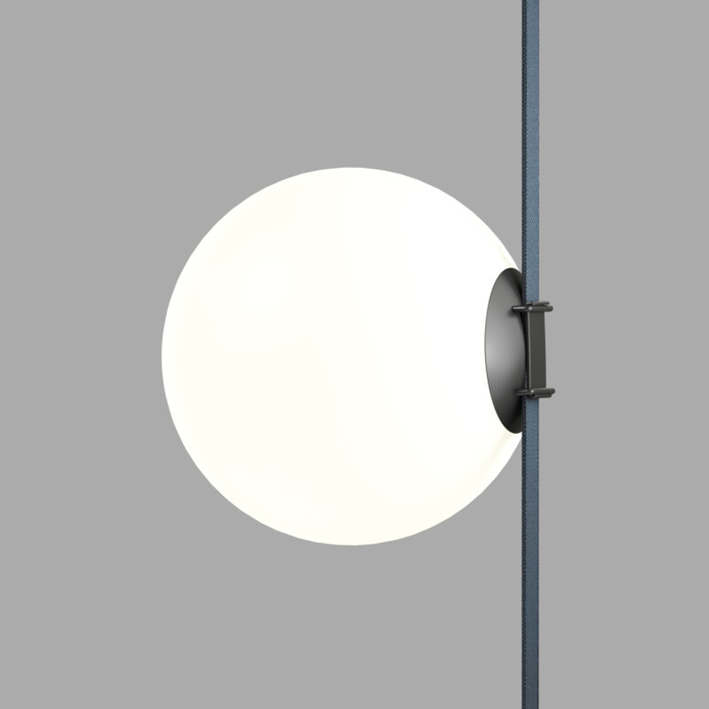 DK5554-BK Cветильник для трека-ремня Belty, серия Orb, со светодиодом, D230*H236мм, 48V DC, 15W, RA90, 120°, 4000K, IP20, черный, акрил