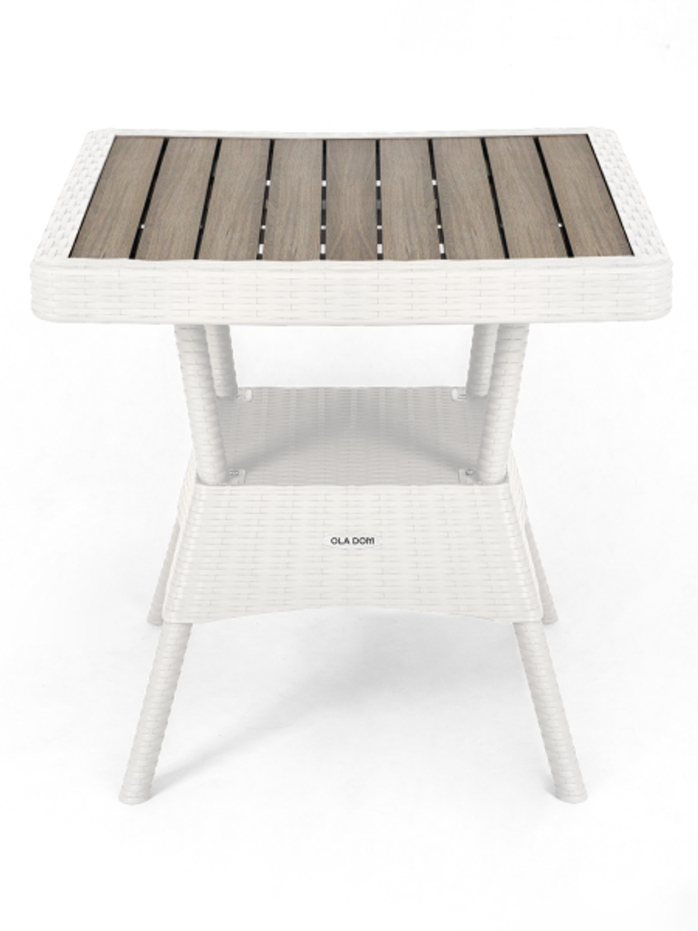 Стол пластиковый Элластик-Пласт Ola Dom 76x76см квадратный (белый)