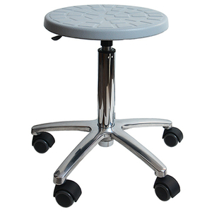 Табуретка на роликах полиуретановая серая