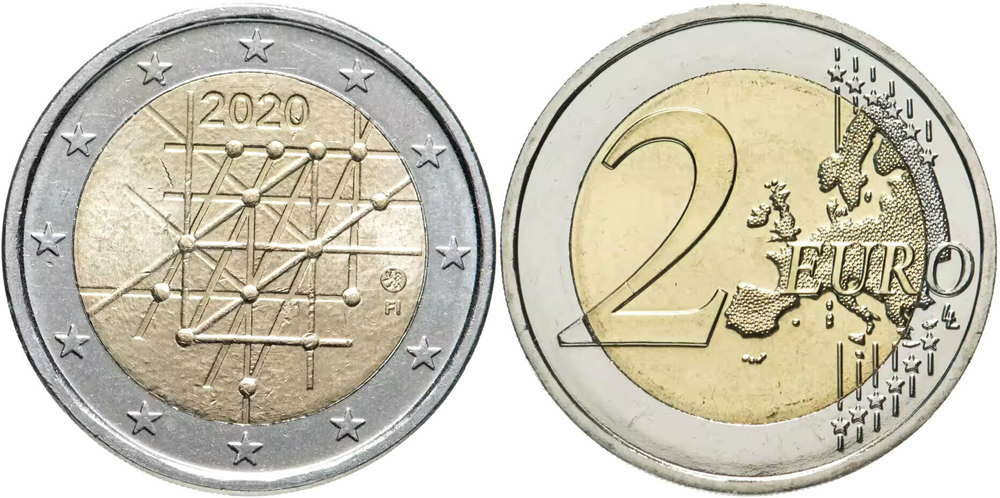 Финляндия 2 евро, 2020 100 лет Университету Турку